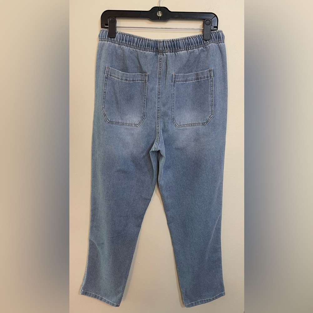 Berkley Jensen Women’s Joggers Denim High Rise Relaxed Pull On Pant Sz Medium - Picture 15 of 17
